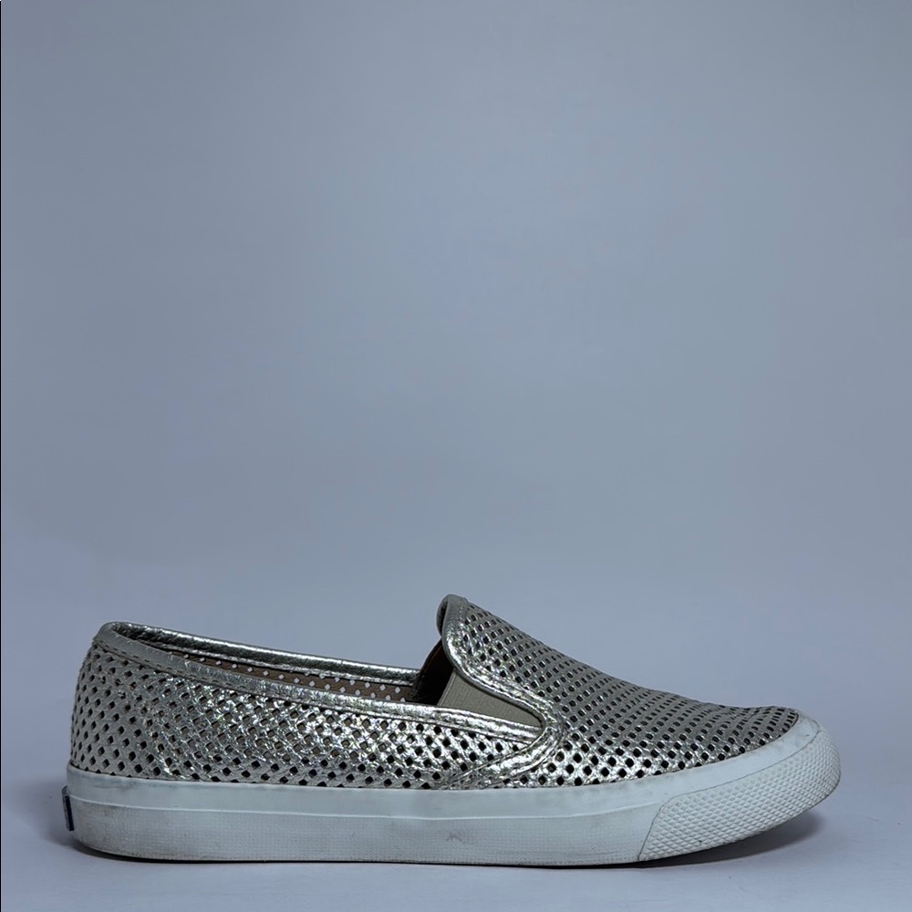 Vans Silver Slip-On Sneakers